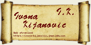 Ivona Kijanović vizit kartica